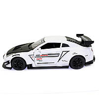 Іграшкова машинка металева Nissan GT-R «АвтоЕксперт» Ніссан ГТ-Р білий звук світло 20*6*9 см (GT-2247), фото 4