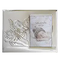 Фоторамка детская посеребренная Valentі Ангел Хранитель с младенцем (19,5 x 25 см ) 51087 3XL
