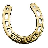 Підкова бронзова "Good luck" (10,5х10,5 см)(Naal Good Luck big Holes)