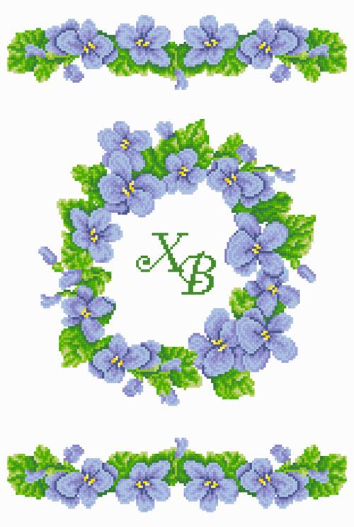 ХВВГ-163. Великодній рушник. Схема для вишивки бісером.