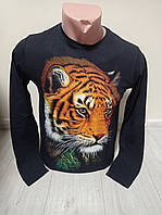 Підлітковий батник, реглан для хлопчика Тигр 7, 8,13, 14, 15, 16 років