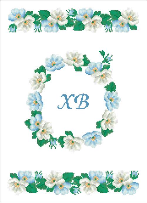 ХВВГ-165. Великодній рушник. Схема для вишивки бісером.