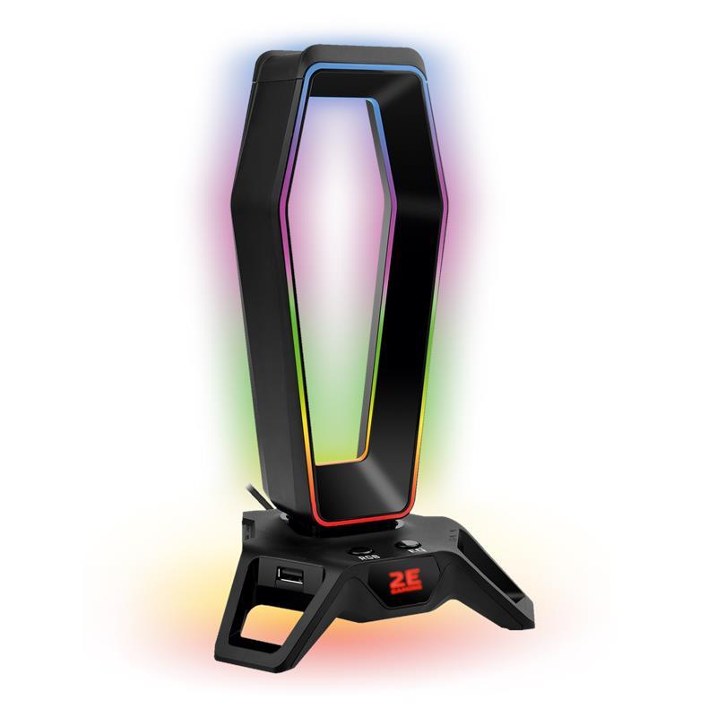 Підставка для гарнітури 3 в 1 2E Gaming GST330 RGB 7.1 USB Black (2E-GST330UB)