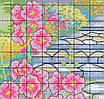 Набір для вишивання за нанесеною на канву схемою  "Flower home" . AIDA 14CT printed, 43*43 см, фото 6