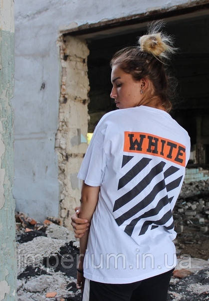 Жіноча футболка off white | логотип офф вайт