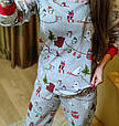 Новорічна жіноча піжама відмінної якості, р-р S, фото 2