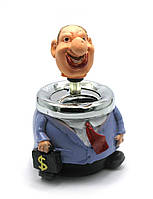 Попільничка керамічна з кришкою "Бізнесмен" (13,5х10,5х8,5 см)(YG009)