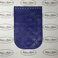 Клапан для міні сумочки 12*18. "Лілії". Цвет "Василек"