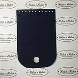 Клапан для міні сумочки 12*18. "Лілії". Цвет "Василек", фото 2