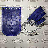 Клапан для міні сумочки 12*18. "Лілії". Цвет "Василек", фото 4