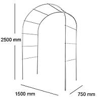 Опора для рослин Арка садова 2500*1500*750 (D20/D12)