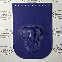 Клапан для міні сумочки 12*18. "3-д Слон". Цвет "Василек"