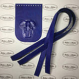 Клапан для міні сумочки 12*18. "3-д Слон". Цвет "Василек", фото 4