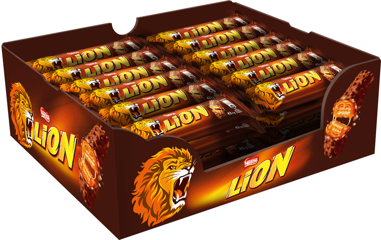 Упаковка батончиків Lion карамельний 48 шт х 42 м