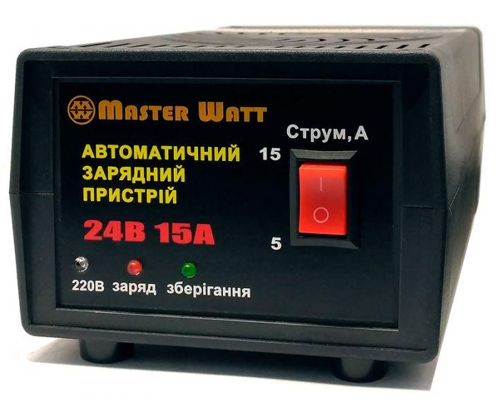Автоматическое зарядное устройство для аккумуляторов 24В 15А Masterwatt - фото 1 - id-p1537162108