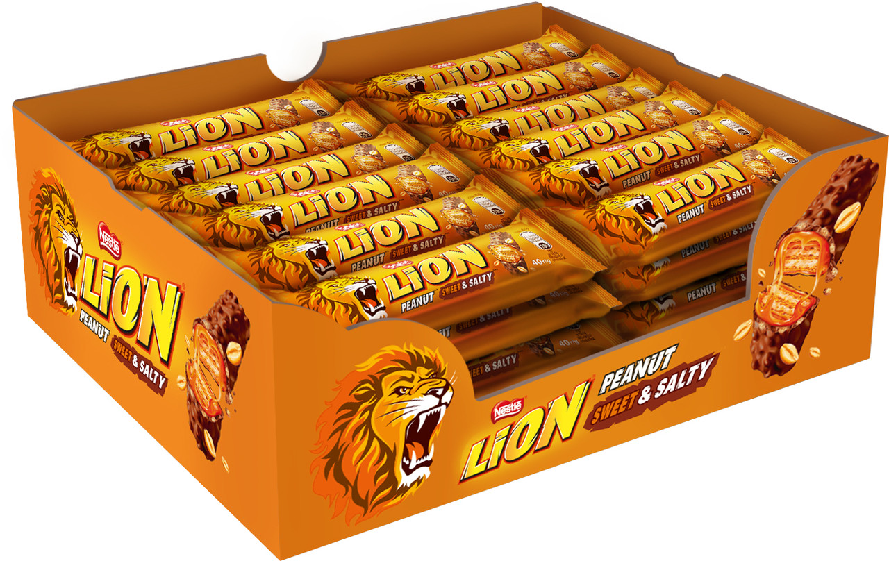 Упаковка батончиків Lion з арахісом 48 шт х 40 м