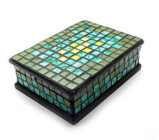Шкатулка для прикрас мозаїчна (18х13х5,5 см)(MOFU365AB)