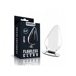 Анальна пробка прозора товщина 6 см Flawless Clear Anal Plug TPE