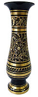 Бронзова Ваза чорна (24,5х7,5х7,5 см)(Flower vase Glass Black Ord 10")