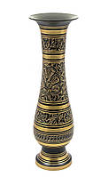 Бронзова Ваза чорна (29х9х9 см)(Flower vase Glass Black Ord./Clr 12")