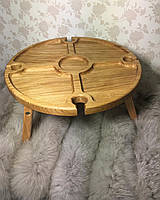 Деревянный винный столик ясен 35х35х17см Столик для вина, винный столик Ручная робота дерево Оригинальный