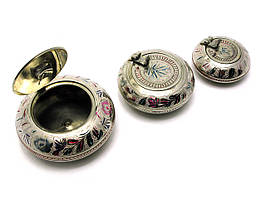 Попільнички бронзові набір 3 шт(d-5.5 см,d-7 см,d-8.5)(Ashtray Pocket Set of 3ps CJC)