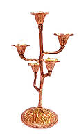 Подсвечник на 5 свечей бронзовый (30х15х12 см)(Candle Stand 5C Leaf copper)