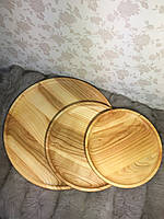 Тарелка с дерева тарелка с натурального дерева тарелка с дерева тарелка деревянная еко тарелка 20см Ясен тарел