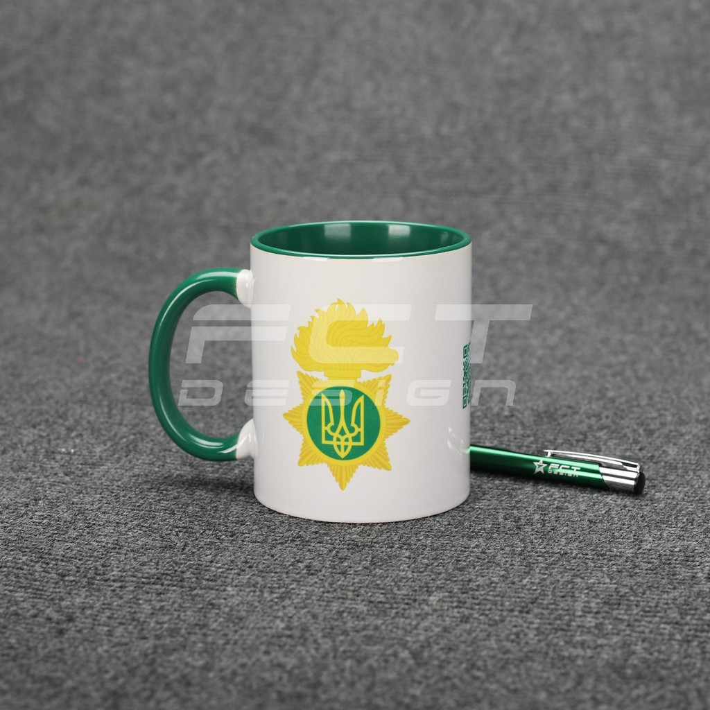 Чашка керамічна НГУ зелена