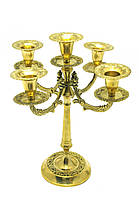 Підсвічник бронзовий на 5 свічок (30,5х26х26 см)(Candle Stand -5 candle Polish Big)