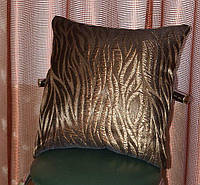 Наволочка (подушка) декоративная, цвет коричневый 40*40