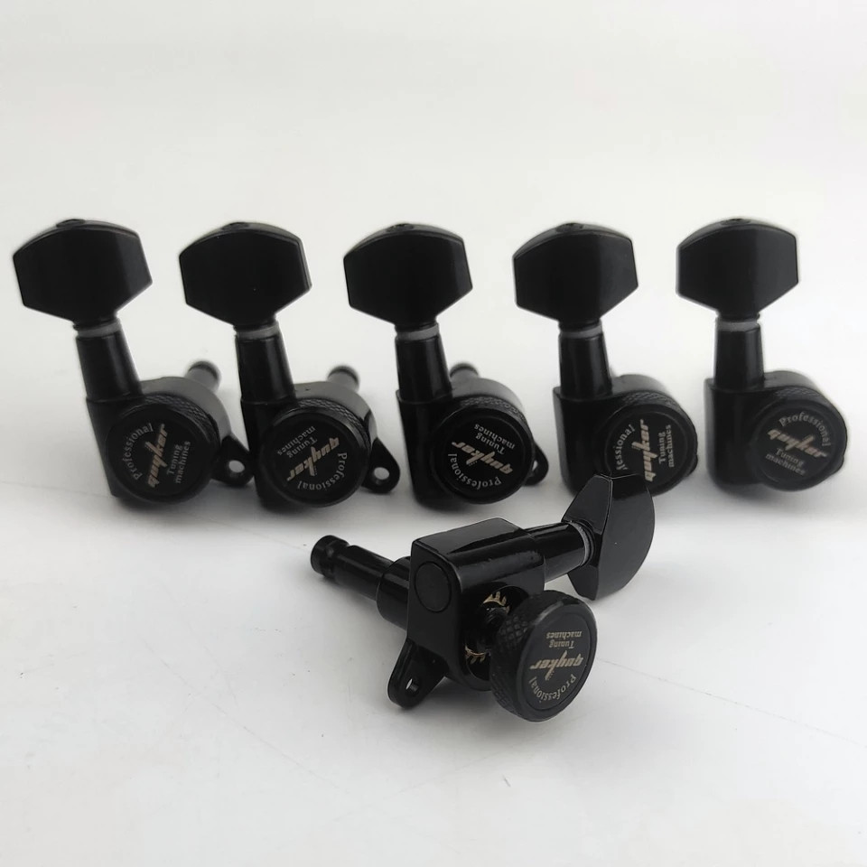Кілки Machine Heads Guyker 6R локові для електрогітари Fender Yamaha Cort ESP-гітарі чорні