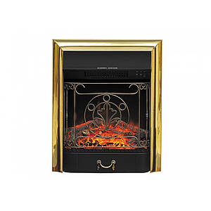 Вбудовуваний приставний електрокамін обігрівач з пультом Royal Flame Majestic FX M Brass