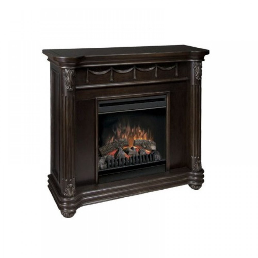 Пристінний декоративний електрокамін з обігрівом, камінокомплект електричний Dimplex Rome Espresso