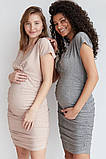 Пудровое ошатне плаття для вагітних і годуючих мам елегантне святкове, 5390147-П, фото 2