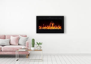 Вбудовуваний декоративний електрокамін обігрівач з пультом Aflamo Majestic 39 настінний електричний камін 771 см, фото 2