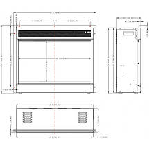 Вбудовуваний декоративний електрокамін обігрівач Aflamo LED 80 Classic настінний електрокамін для дома, фото 4