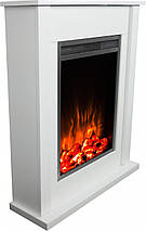 Підлоговий декоративний електрокамін обігрівач з порталом дл квартири Aflamo POKER Білий + LED 50, 74 см, фото 3