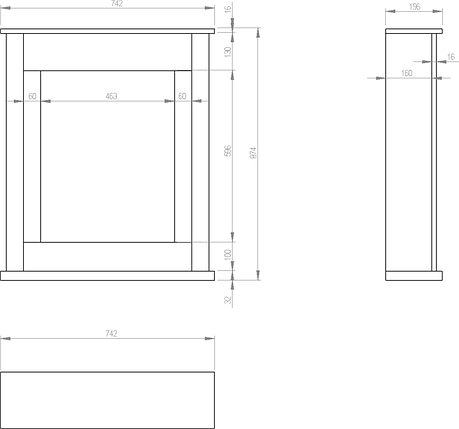 Підлоговий електричний камін з порталом, камінокомплект з обігрівом Aflamo POKER Дуб + LED 51, 74 см, фото 2