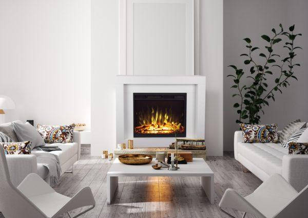 Декоративний кімнатний електрокамін обігрівач з пультом Aflamo DUKE + LED 80 Classic 121 см, фото 2