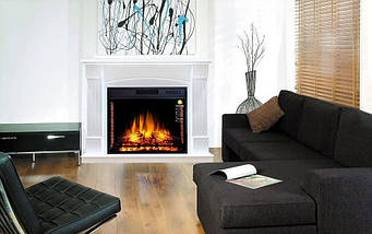 Декоративний електрокамін з порталом, камінокомплект з обігірвом ArtiFlame BOSTON AF28S Білий (зі звуком), фото 4