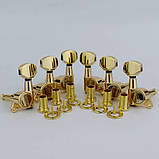 Кілки для електрогітари гітарі акустичної гітари 3L+3R WILKINSON WJ01GD золотисті, фото 2