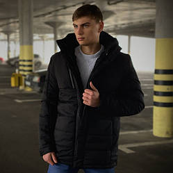 Чоловіча зимова куртка парку Classic Black Everest Зимній чоловічий пухвік чорний