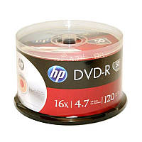 DVD-R HP (69317/DME00025WIP-3) 4.7GB 16x, шпиндель, 50 шт.