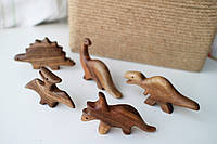 Набір дерев'яних іграшок динозаврів Вальдорфські іграшки монтесори