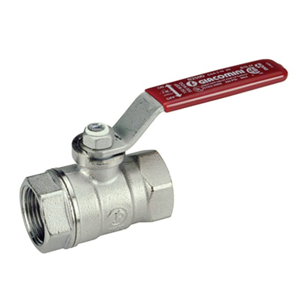 Кран кульовий 1/2" ВВ ручка (червона) стандартнопроходной R250X003 Giacomini (Італія)