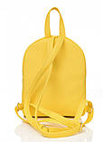 Жіночий маленький зручний стильний рюкзак міський для прогулянок, жовтий, фото 6
