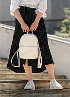 Практичный молодежный повседневный женский белый рюкзак для прогулок из искусственной кожи