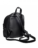 Жіночий повсякденний водовідштовхувальний рюкзак, мелодійний рюкзак зі штучної шкіри, чорний, фото 9