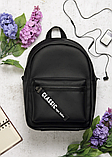 Маленький повсякденний стильний рюкзак жіночий для прогулянок, чорний, фото 5